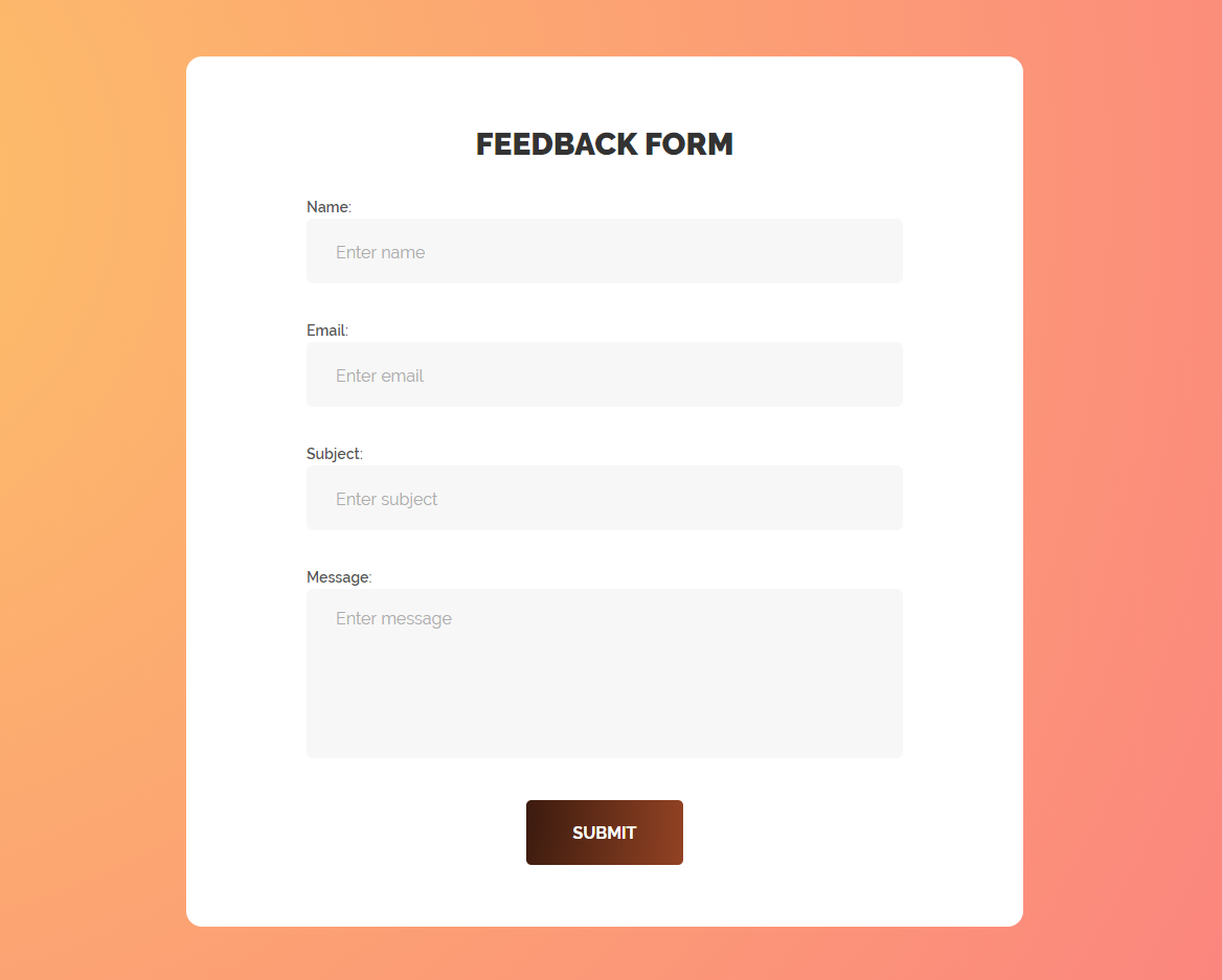 Feedback Form Template 2 - User Experience Design & Technology
